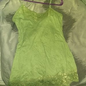 Green and aqua Maurices camis